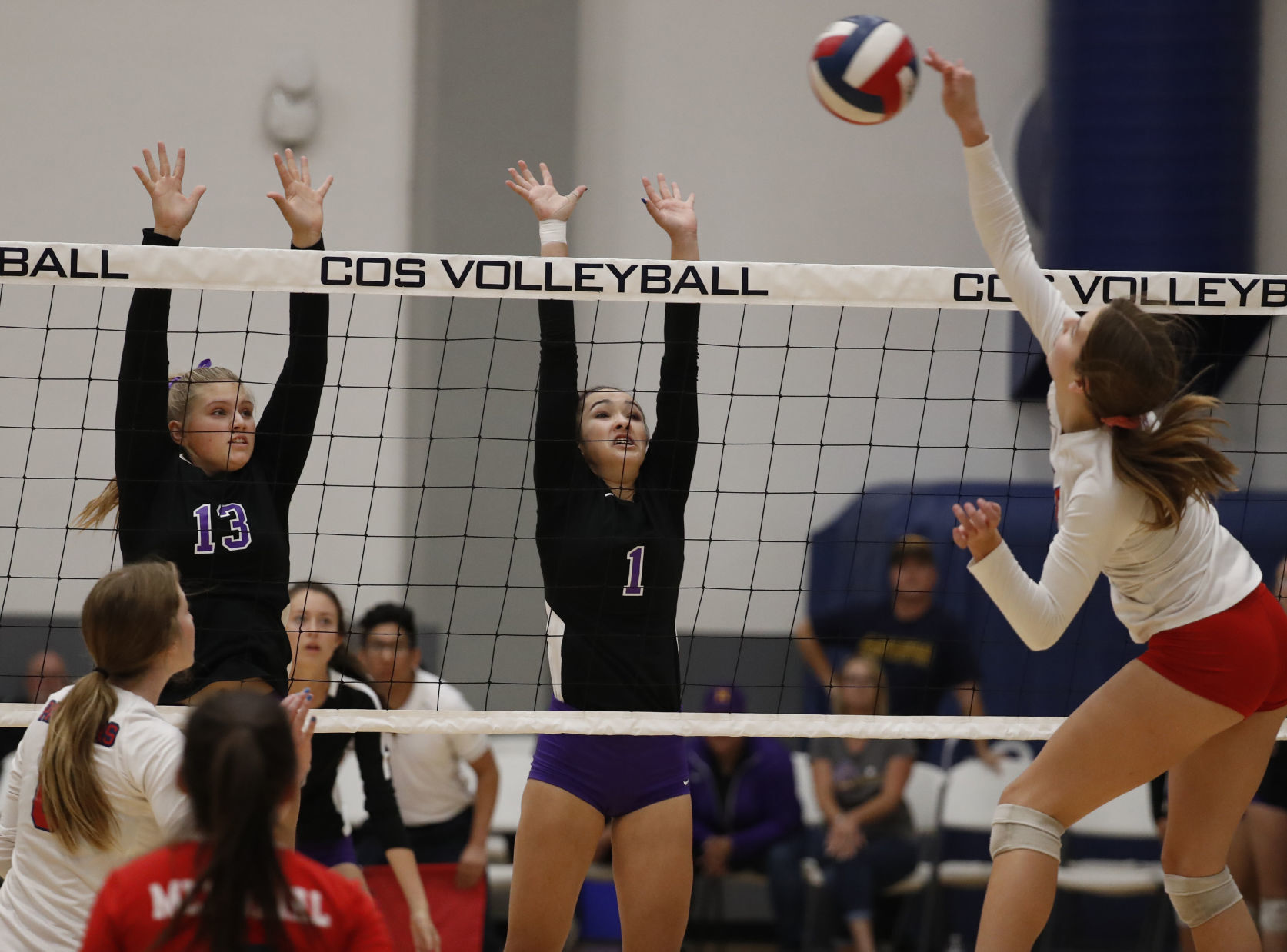 Photos: Righetti blocked from girls volleyball championship by San Joaquin Memorial